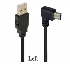 Кабель USB Type A на Mini USB угол влево 1 м