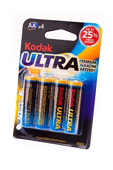 Батарейка (элемент питания) Kodak Ultra Premium LR6 BL4, 1 штука